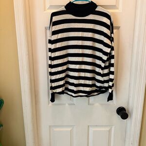Madewell Black and White Striped Sweater